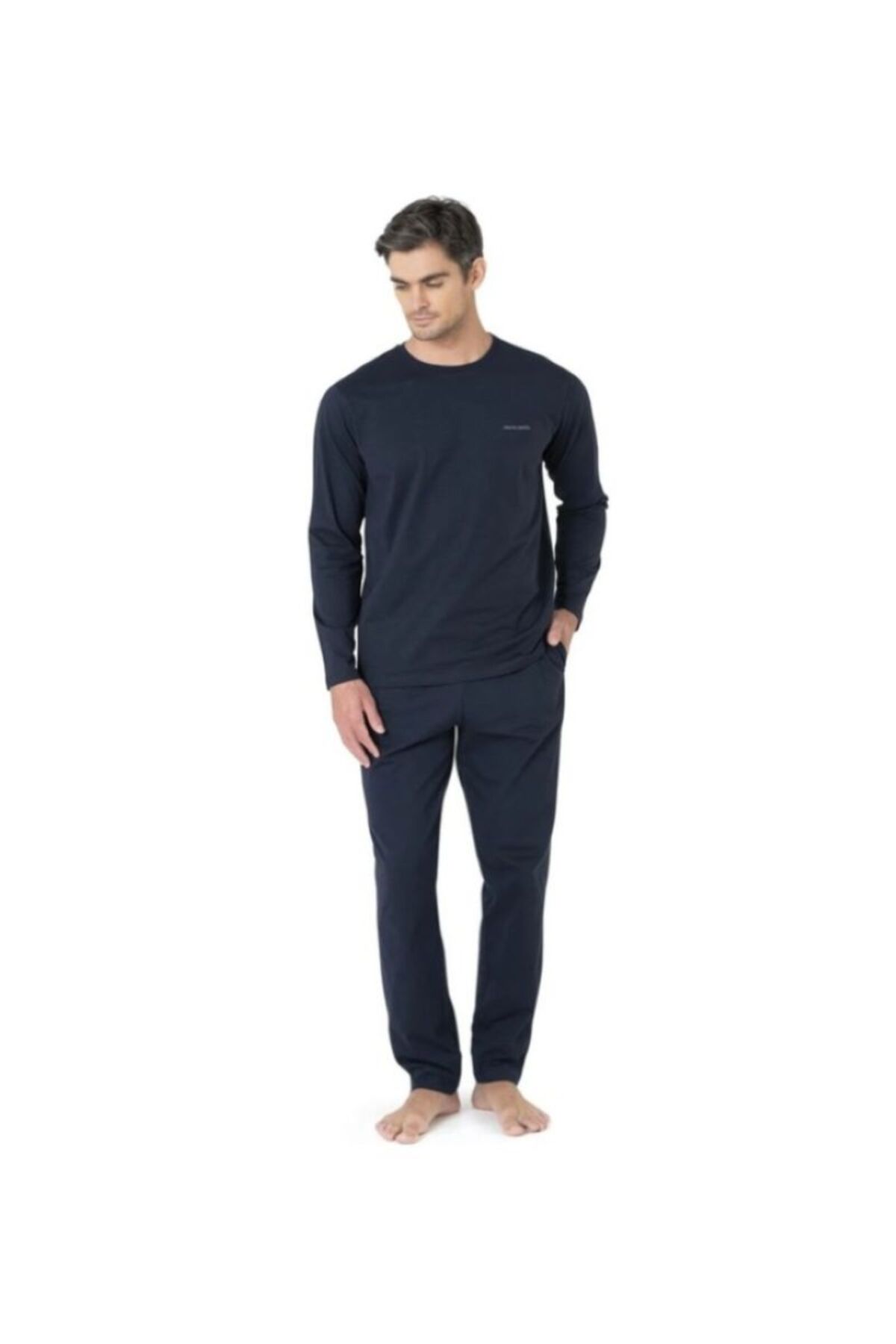 ست پیژامه و لباس خواب مردانه راسته فاق نرمال آستین بلند | پیر کاردین Pierre Cardin THCL6VR35PC - تصویر 2