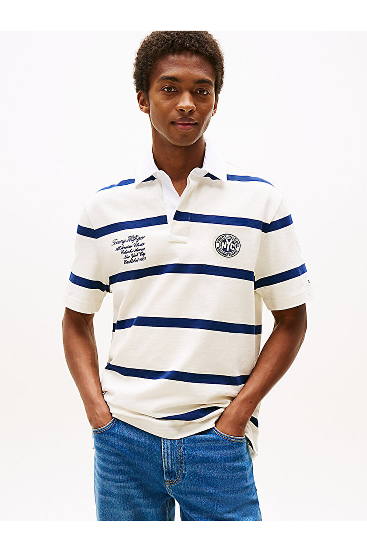 تامی هیلفیگر تی‌شرت پولو کلاسیک مردانه طرح راگبی