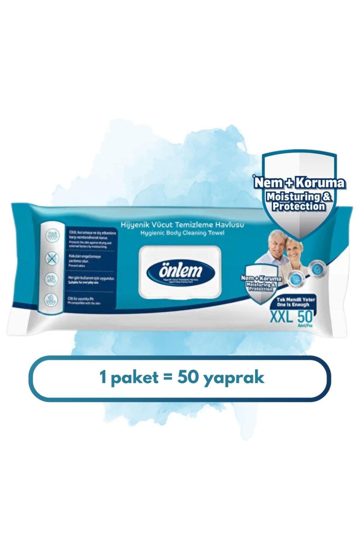 ÖNLEM Vücut Temizleme Havlusu XXL 50 Adet