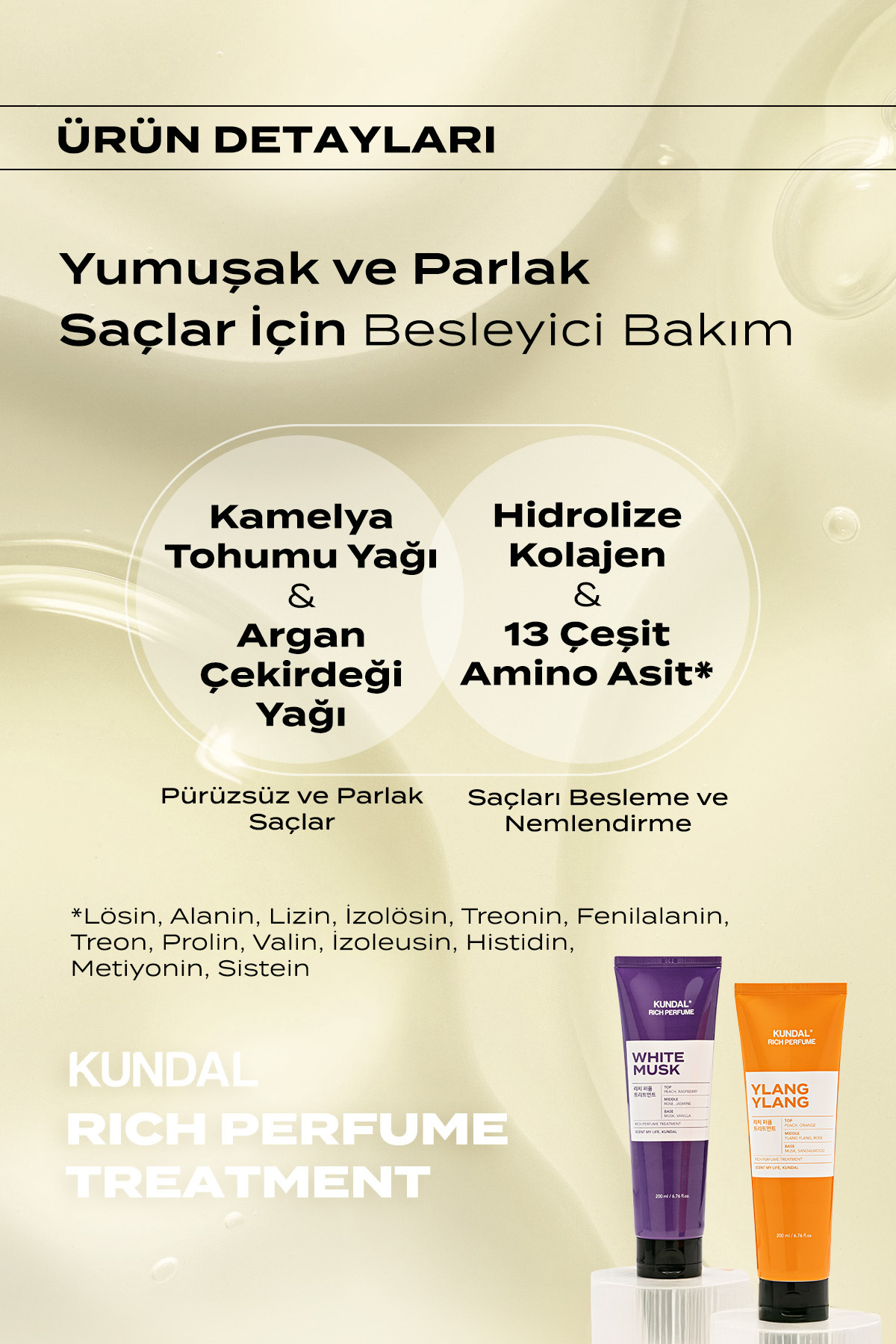 Parfüm Etkili Besleyici&Nemlendirici Saç Bakım Kremi Rich Perfume Treatment 200ml Ylang Ylang — 8846 — تصویر 4 از 9