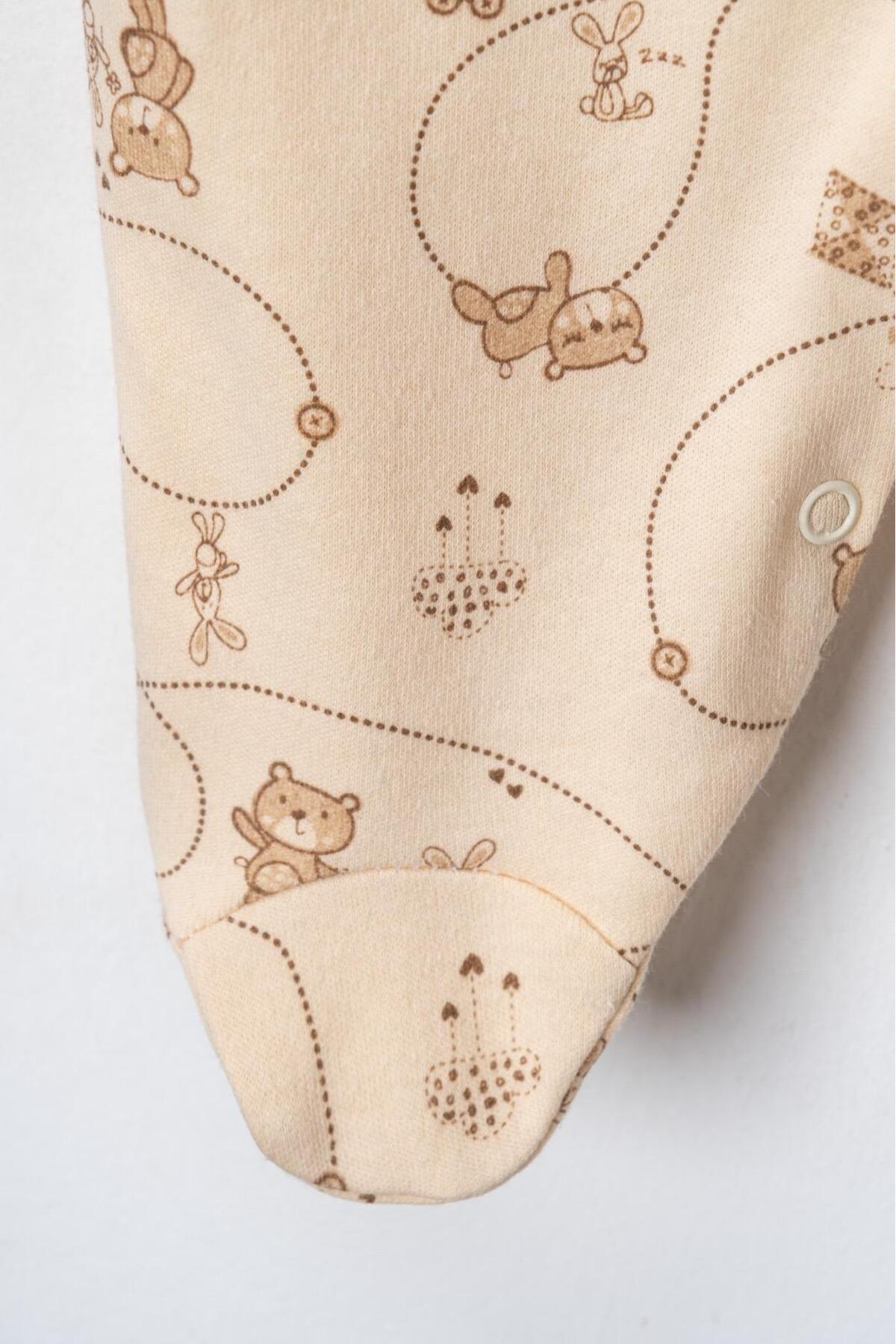 ENİA BABY Bebek Desenli Mevsimlik Pamuklu Yenidoğan 3-6-9 Ay 3'lü Kıyafet Tulum Seti Uyku Tulumu fotoğrafı 3 (önizleme)