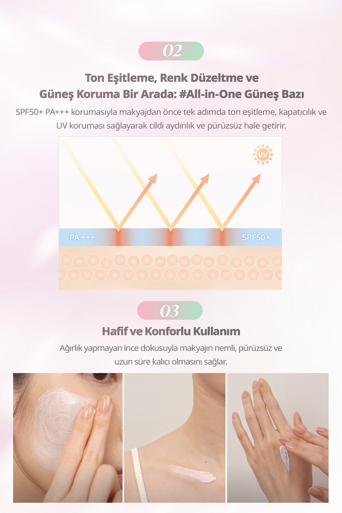 Güneş Koruyucu,Ton Eşitleyici ve Pürüzsüzleştirici Baz Correcting Sun Base (#03 Lemon Cream) — زرد 111648 — تصویر 5 از 8