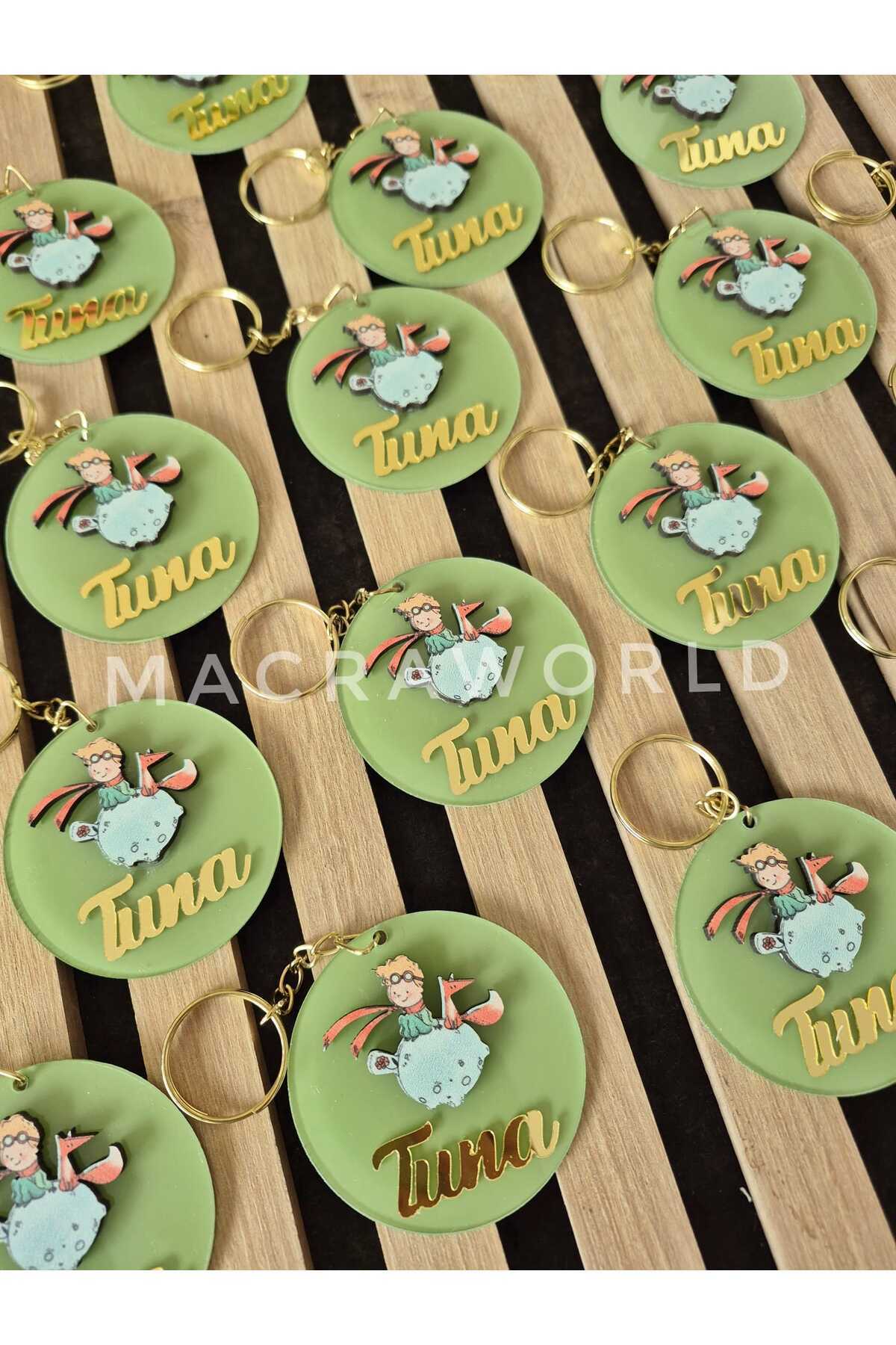 macra world KÜÇÜK PRENS TEMALI ANAHTARLIK / MAGNET / Bebek / Çocuk Doğum Günü Hediyelik fotoğrafı 3 (önizleme)