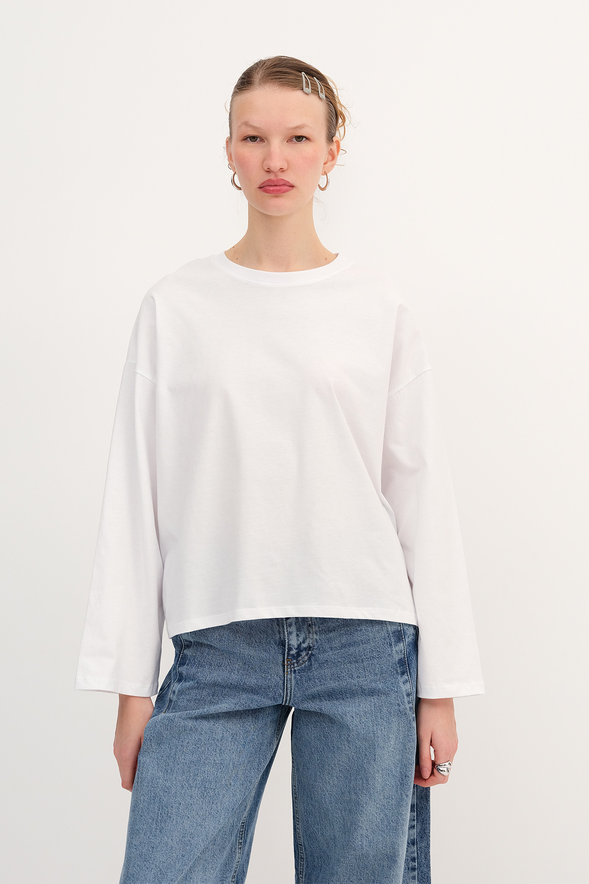 Addax  Uzun Kollu Basic T-shirt B10571 - Görsel 5