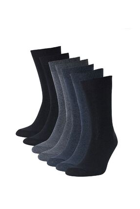 LC Waikiki 7 Çift Erkek Günlük Klasik Pamuk Çorap Koku Yapmaz Terletmez