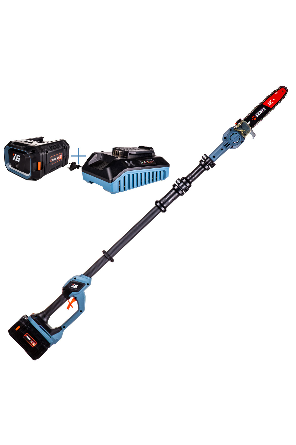 SENIX CSPX6-M-EU Akülü Yüksek Dal Budama Testeresi 4.0Ah HEDEF