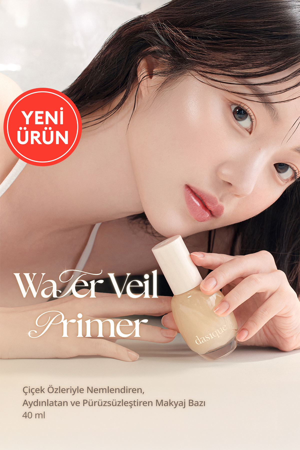 Çiçek Özleriyle Nemlendiren, Aydınlatan ve Pürüzsüzleştiren Makyaj Bazı Water Veil Primer — بژ 8696