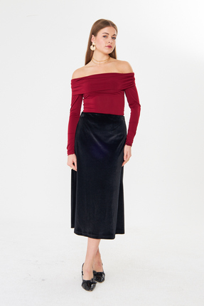 FARBE ER FASHION Sea Siyah Dar Etek