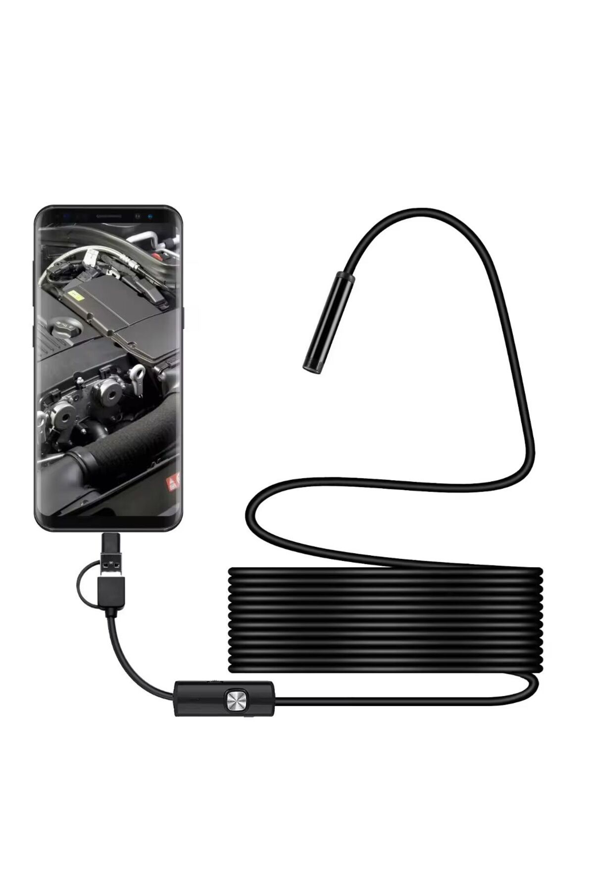 XTRIKE ME USB ENDOSKOP YILAN KAMERA 10 Mt. SERT KABLO İPHONE uyumlu IOS ve ANDROİD Uyumlu IŞIKLI 8mm