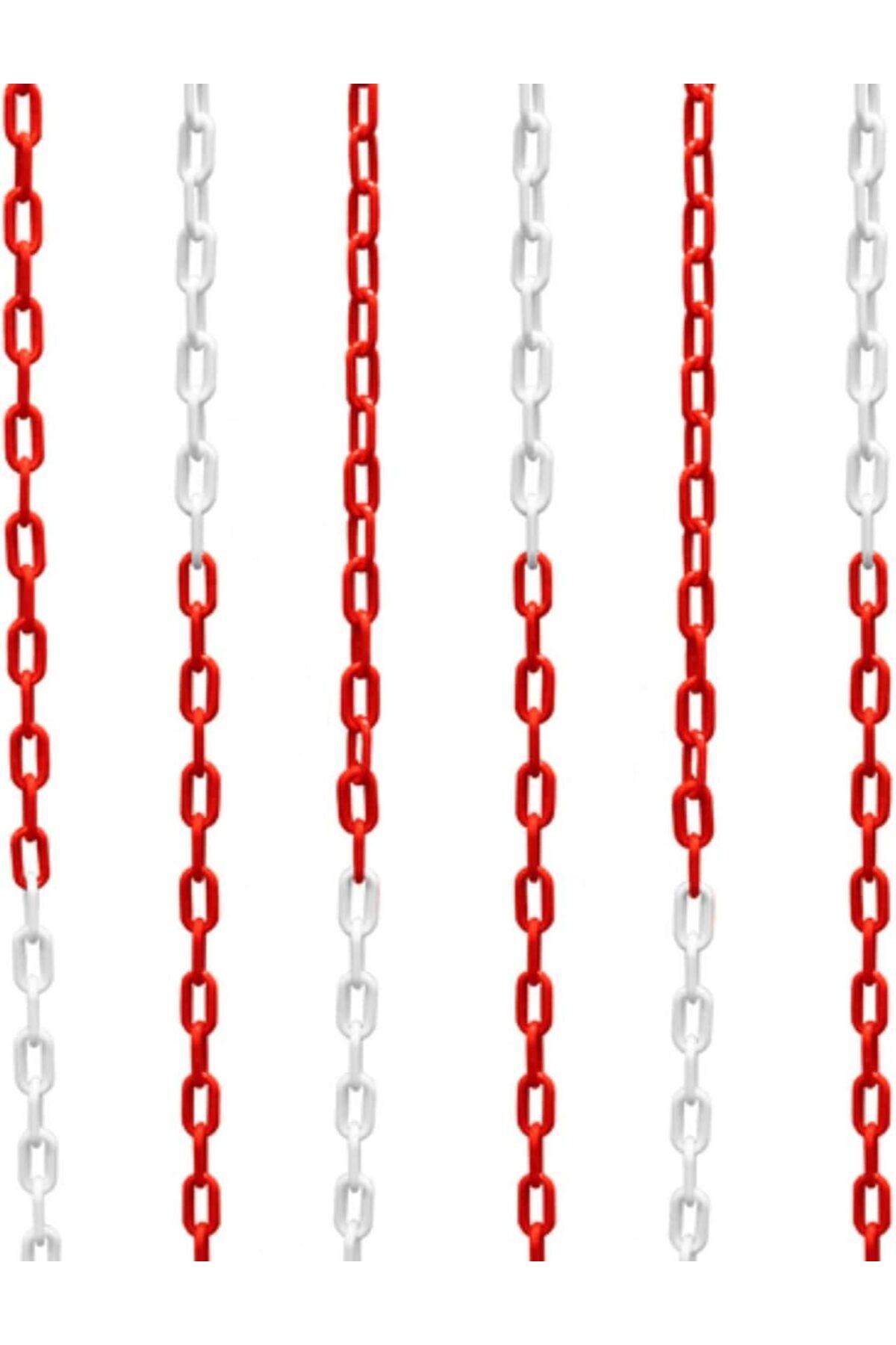 STOREMAX LR-6PC1031 6mm 25 Metre Plastik Trafik Zinciri, Kırmızı Beyaz 1174074