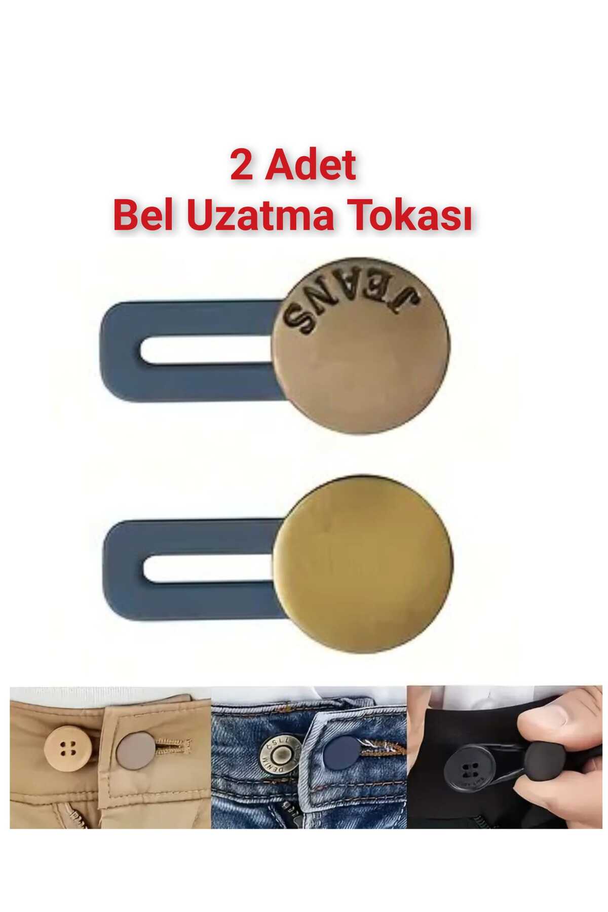 Mucha 2 Adet Pantolon Kemer Bel Uzatma Tokası | Konforlu ve Pratik Bel Genişletici