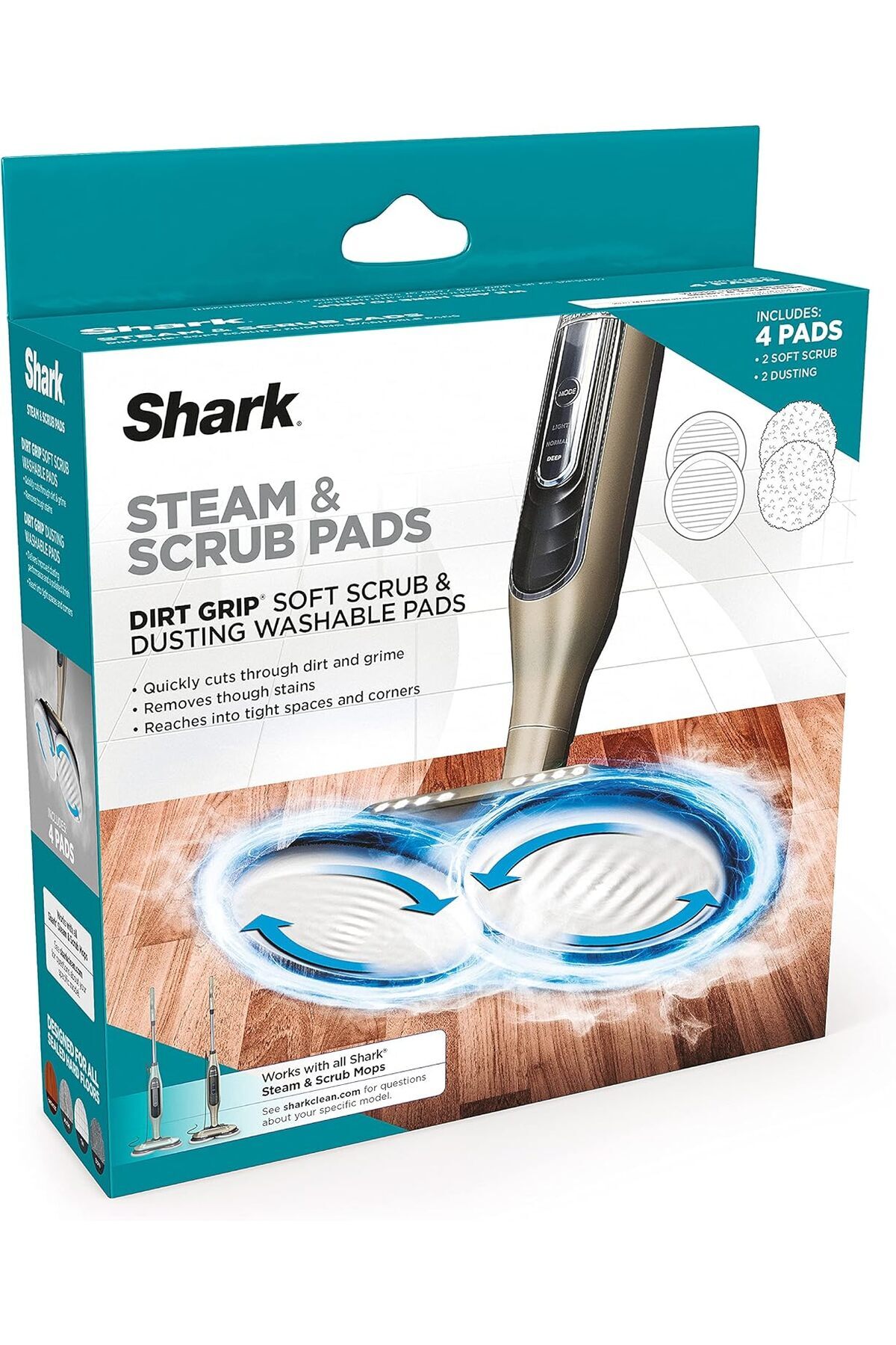 STOREMAX trendflare XKITP7000D Soft Scrub 2 Buharlı & Scrub Dirt Dusting Yıkanabilir Pedler modasplash 1