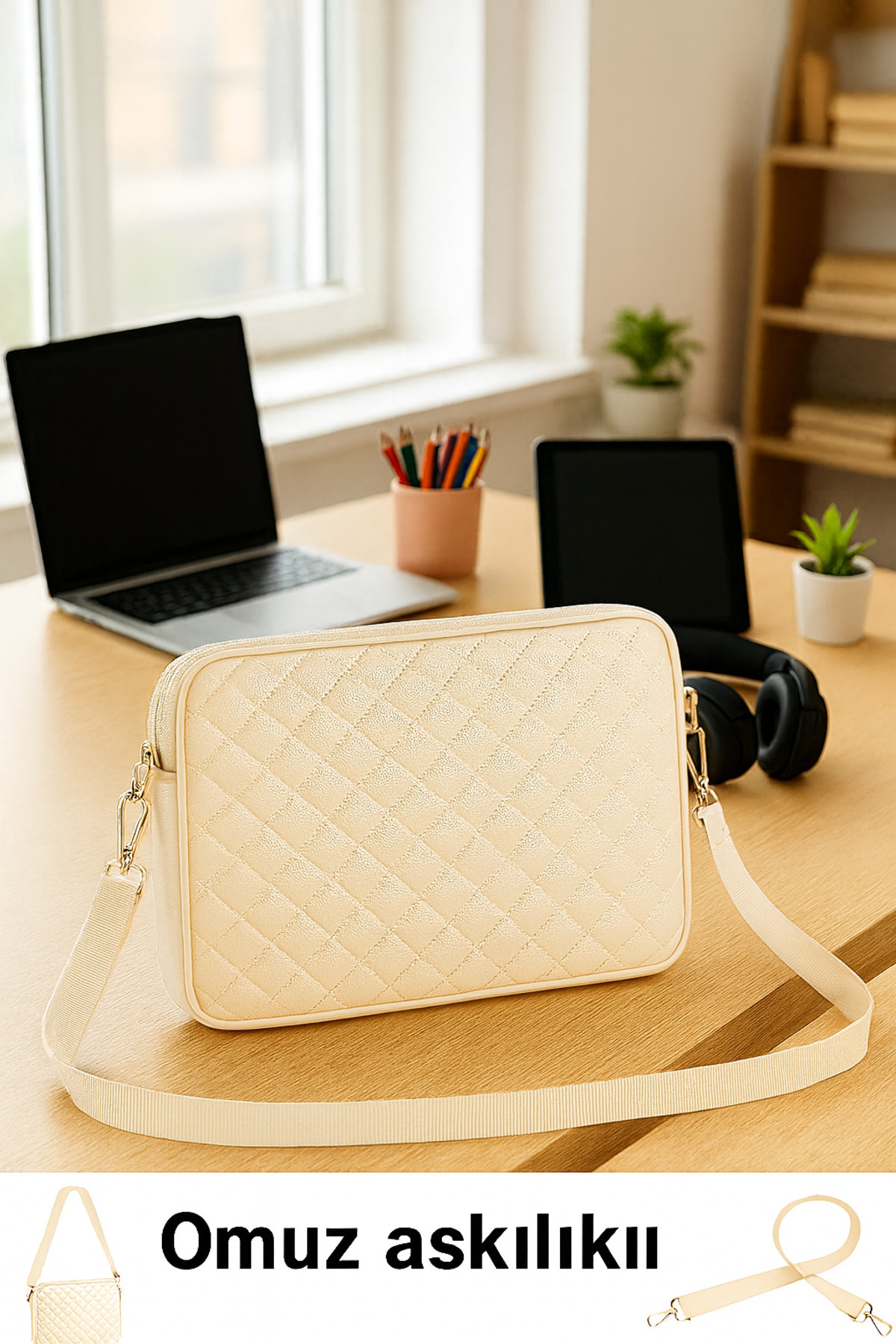 Moda West  Macbook Air Pro 13.3" Ve 14" Inç Laptop Notebook Tabletlere Uyumlu Evrak Dosya Bilgisayar Çantası