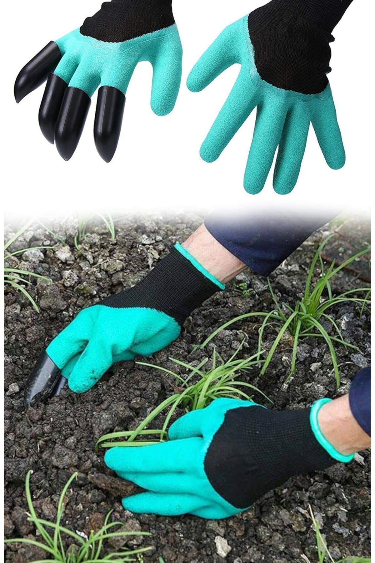 Mena Rise Toprak Kazma Ekme Çapalama İçin Korumalı Bahçe Bahçivan Eldiveni 1027645