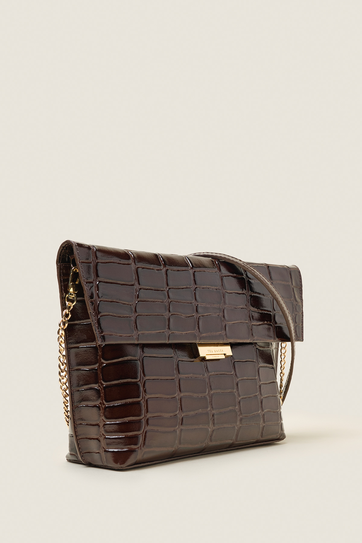 Ted Baker KROKO DESEN HAKİKİ DERİ OMUZ ÇANTASI