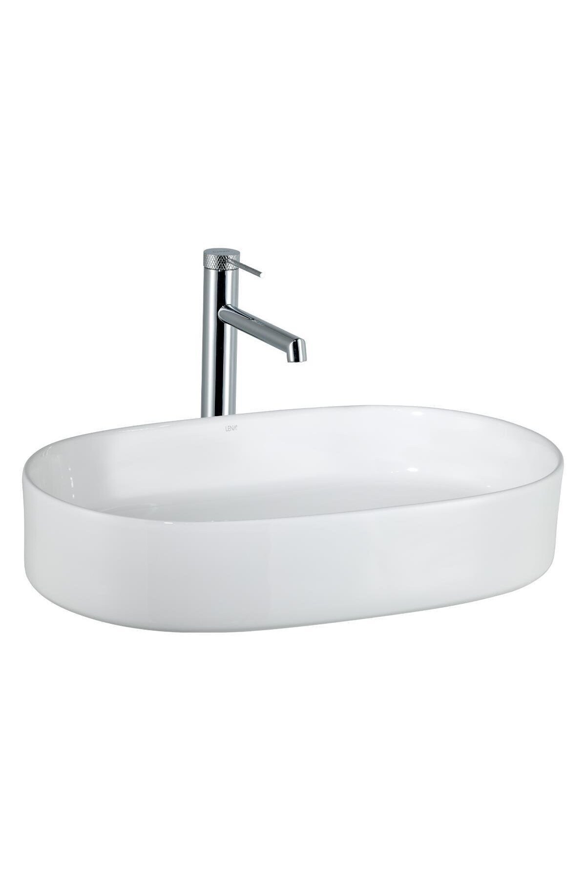 LENA TEZGAHÜSTÜ ÇANAK LAVABO E-W1202 (BEYAZ)