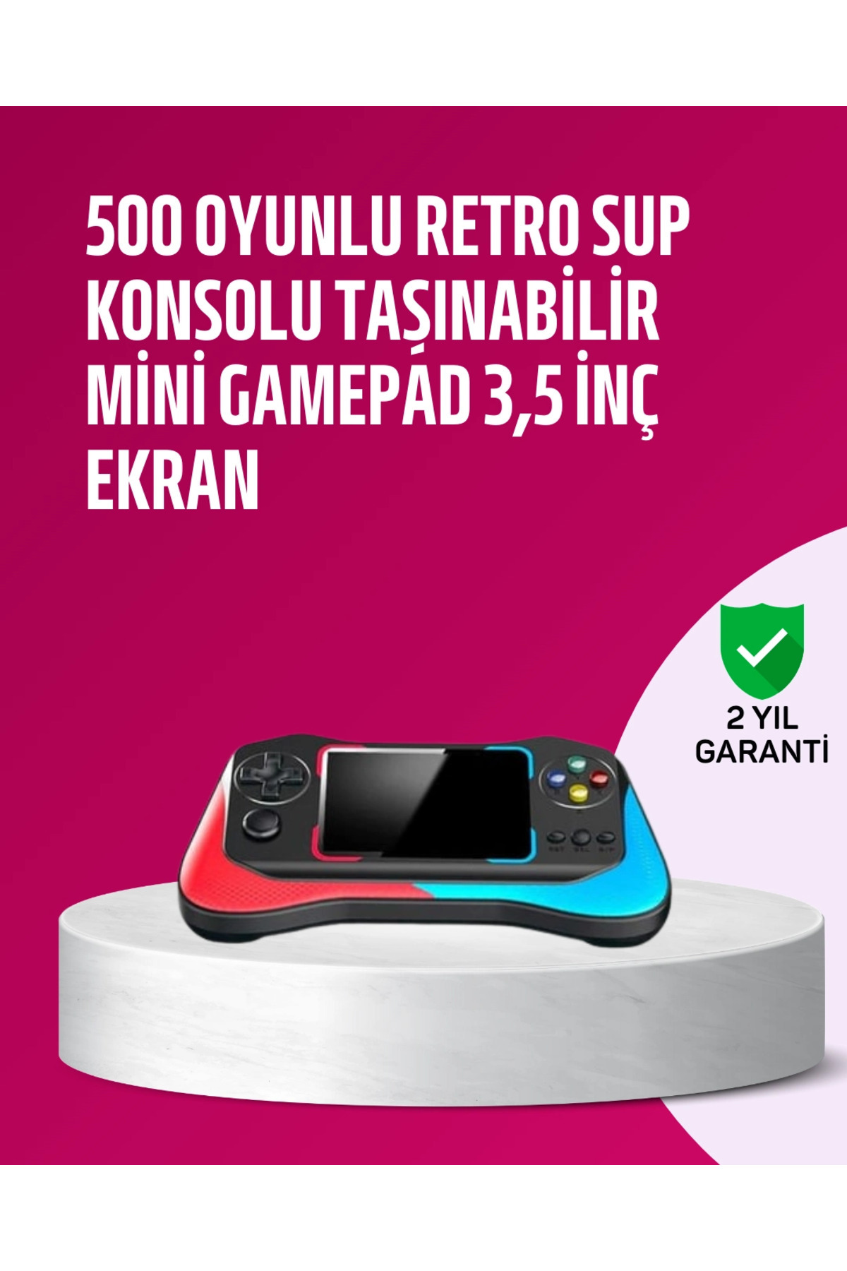 DENİSAM 500 Oyunlu 3,5” Elde Taşınabilir Mini Oyun Konsolu – Şarjlı, TV Bağlantılı
