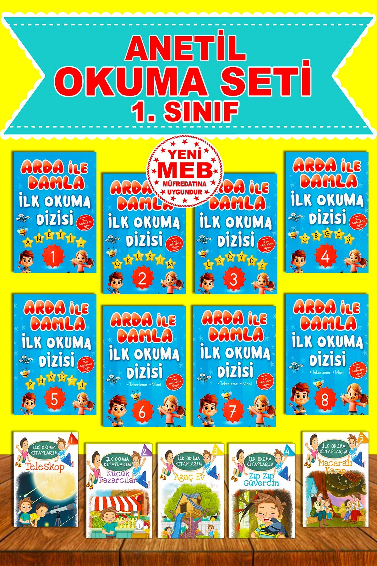 教育雑誌セット Mucit Dino Yayınları 1. Sınıflar İçin Tavsiyeli Anetil Ilk Okuma