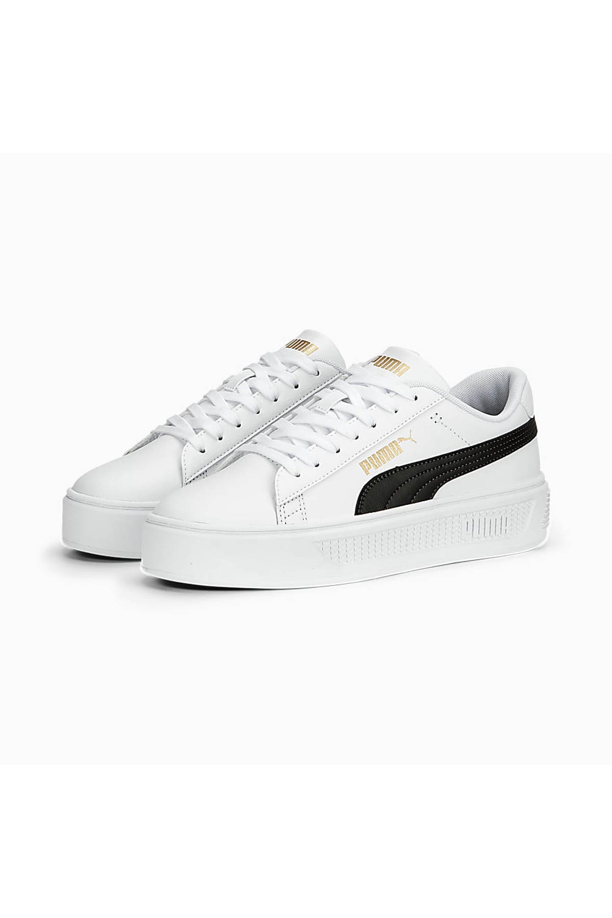 Puma Smash Platform V3 Kadın Günlük Spor Ayakkabı 390758-04 BEYAZ-SYH görsel 4