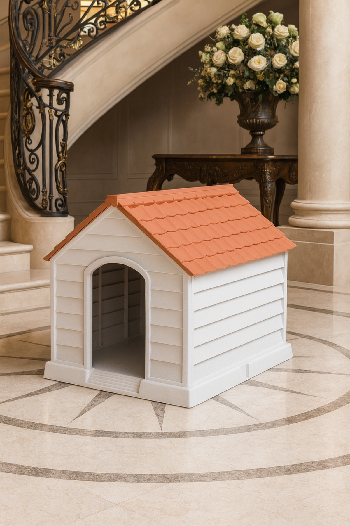 Veliday Büyük Boy Köpek Kulubesi - Kaliteli Uzun Ömürlü Plastik Köpek Kulubesi 95cm*98cm*102 cm