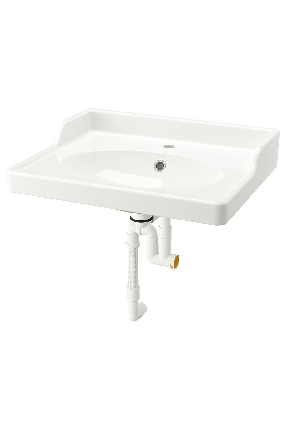 hobiurun Sifonlu lavabo, beyaz, 62x49 cm