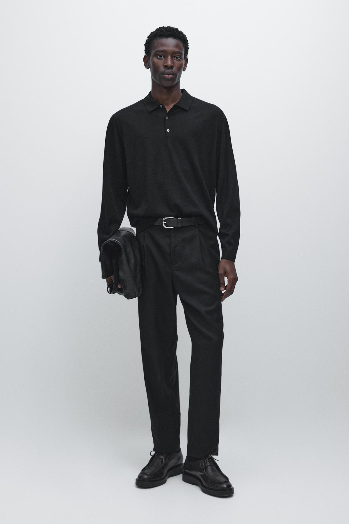 ماسیمو دوتی شلوار پشمی گشاد و راحت با طرح دار