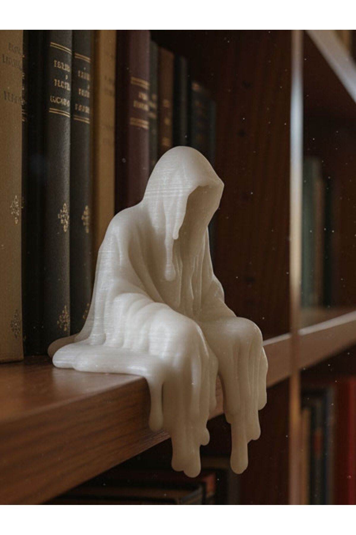 Cadılar Bayramı Erimekte Olan Hayalet Figür - Özel Tasarım Dekoratif Model - 3D Baskı 13 CM