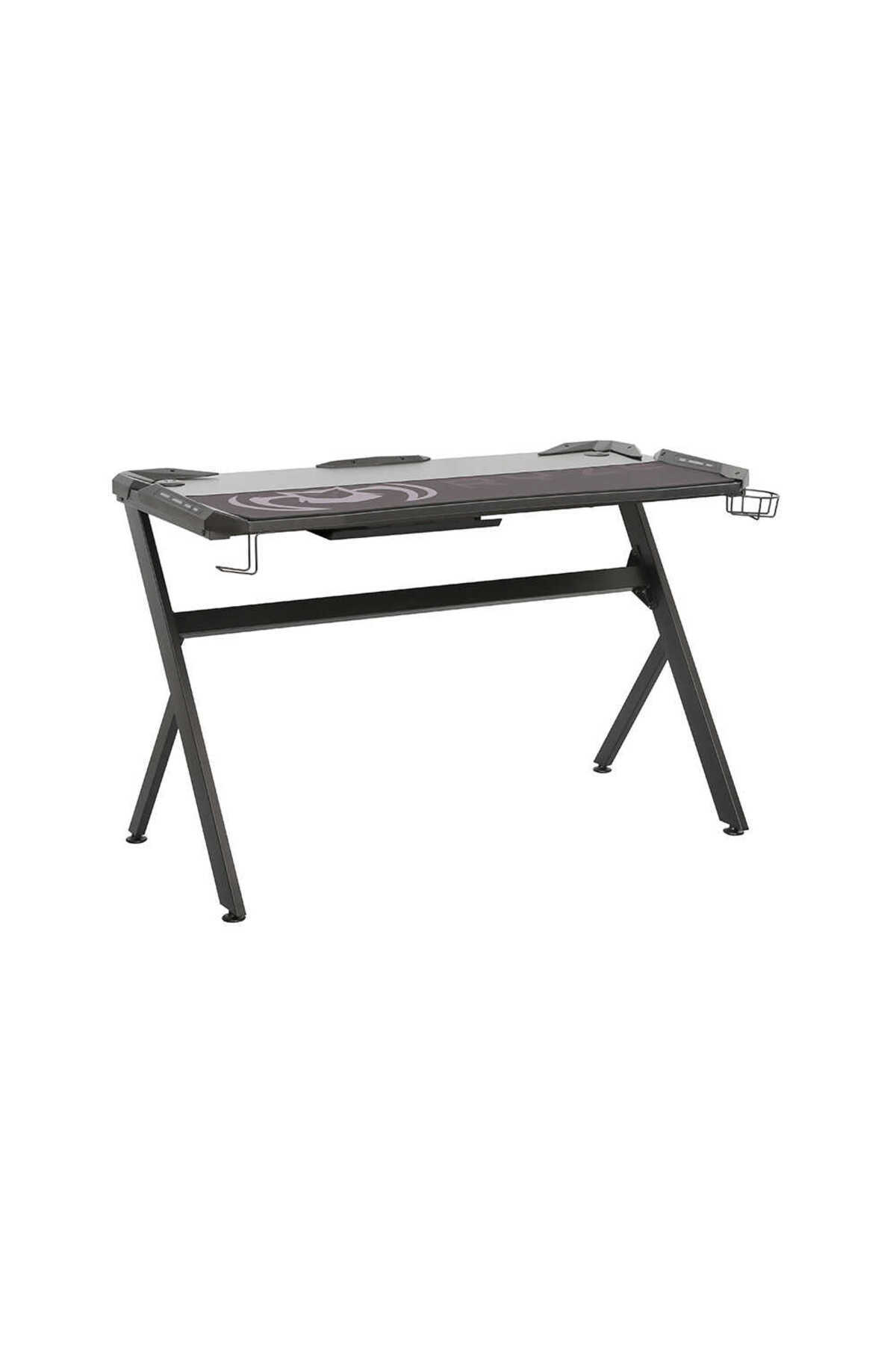 Adore Mobilya Ryze Extreme Karbon Fiber RGB Oyuncu Masası - Siyah 120x60x76 cm