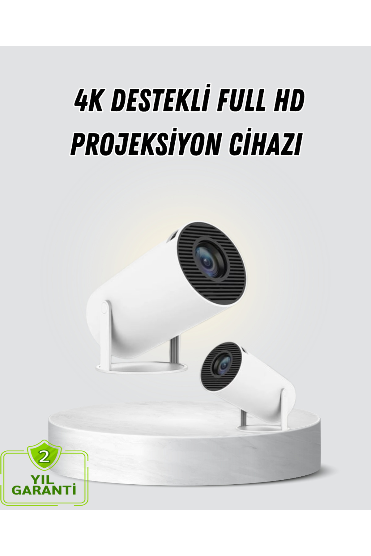 EN POPÜLER Full HD 4K Destekli Akıllı Projeksiyon – 130 inç Ekran, Uzun Ömürlü Ampul ve Ço