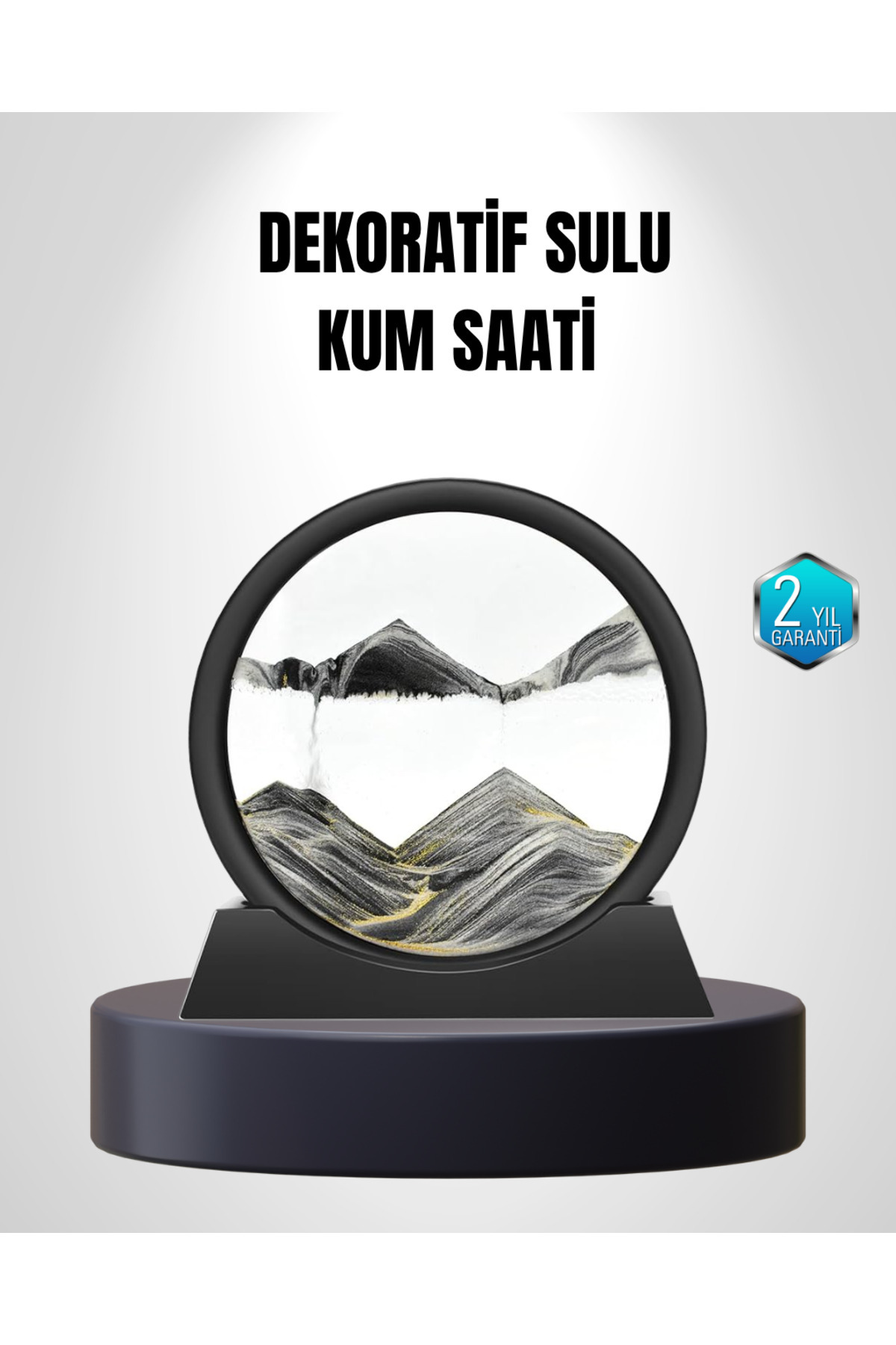 UCUZTEKNO Zarif Cam Kum Saati – Ofis, Ev ve Raf Dekoru için Estetik Tasarım