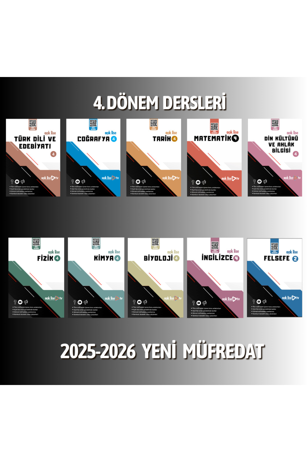 Açıklise TV 10. Sınıf Tüm Dersler (Açık Lise) 2025 - 2026 Güncel