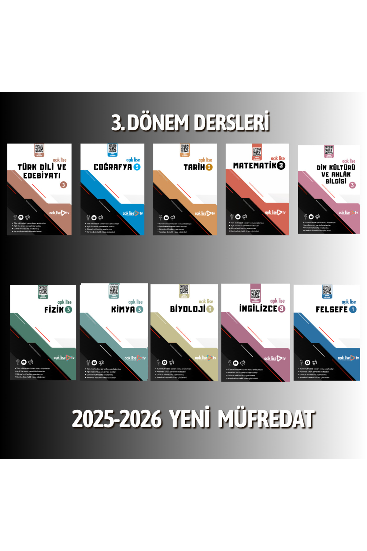 Açıklise TV 10. Sınıf Tüm Dersler (Açık Lise) 2025 - 2026 Güncel