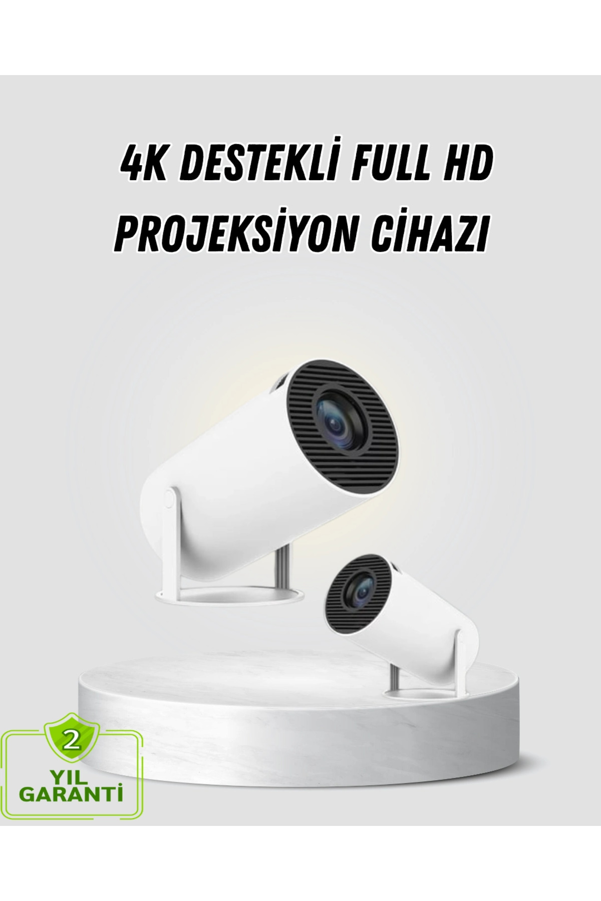 AyrStore Full Hd 4K Destekli Akıllı Projeksiyon – 130 Inç Ekran, Uzun Ömürlü Ampul Ve Çoklu Giriş