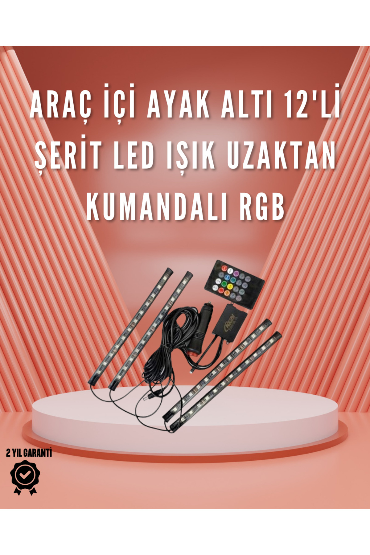 Bİ DÜNYA SHP 12V LED Işık Seti – Kumandalı ve Renk Ayarlı