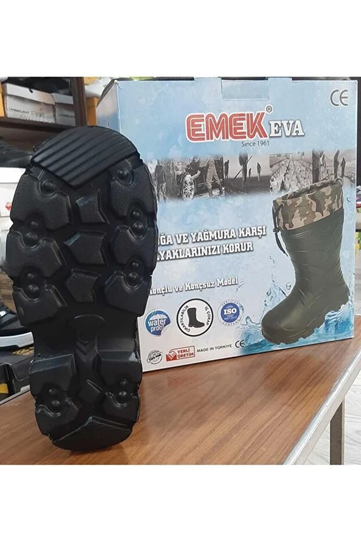 MODVALU Hafif Outdoor Kamp Balıkçı Avcı Motorcu Kurye için Su Geçirmez Eva Çizme görsel 3