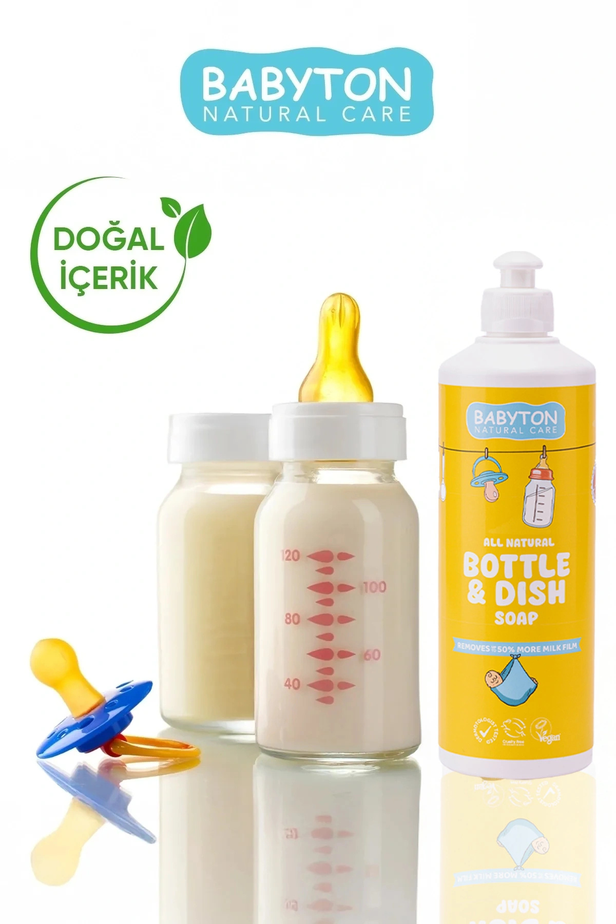 BABYTON Doğal Emzik ve Biberon Temizleyici 3'lü Set fotoğrafı 3 (önizleme)