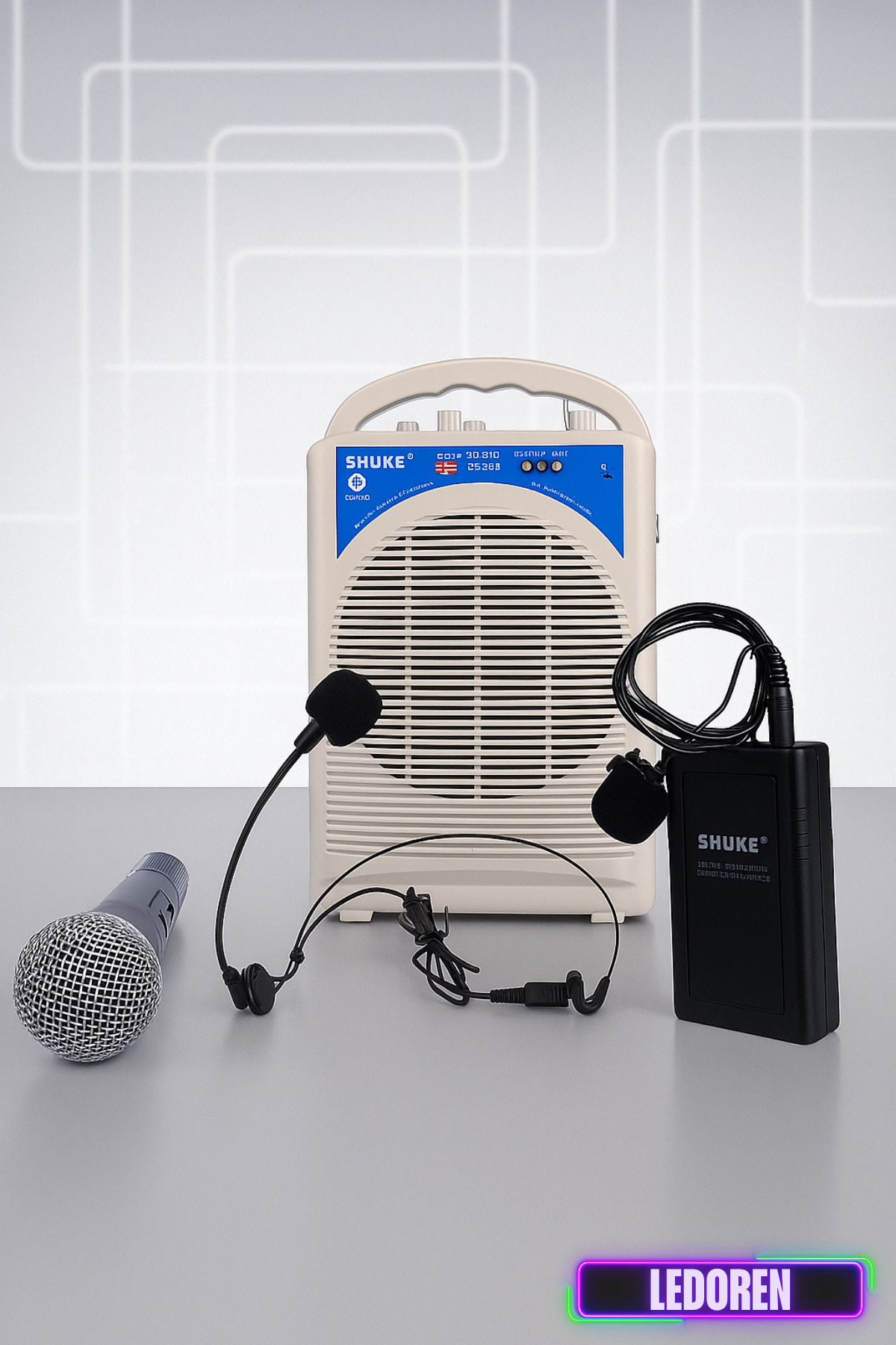 L'eDoren Betavo Sk-290 Kablosuz Mikrofonlu Ses Amplifikatör Hoparlör + Yak