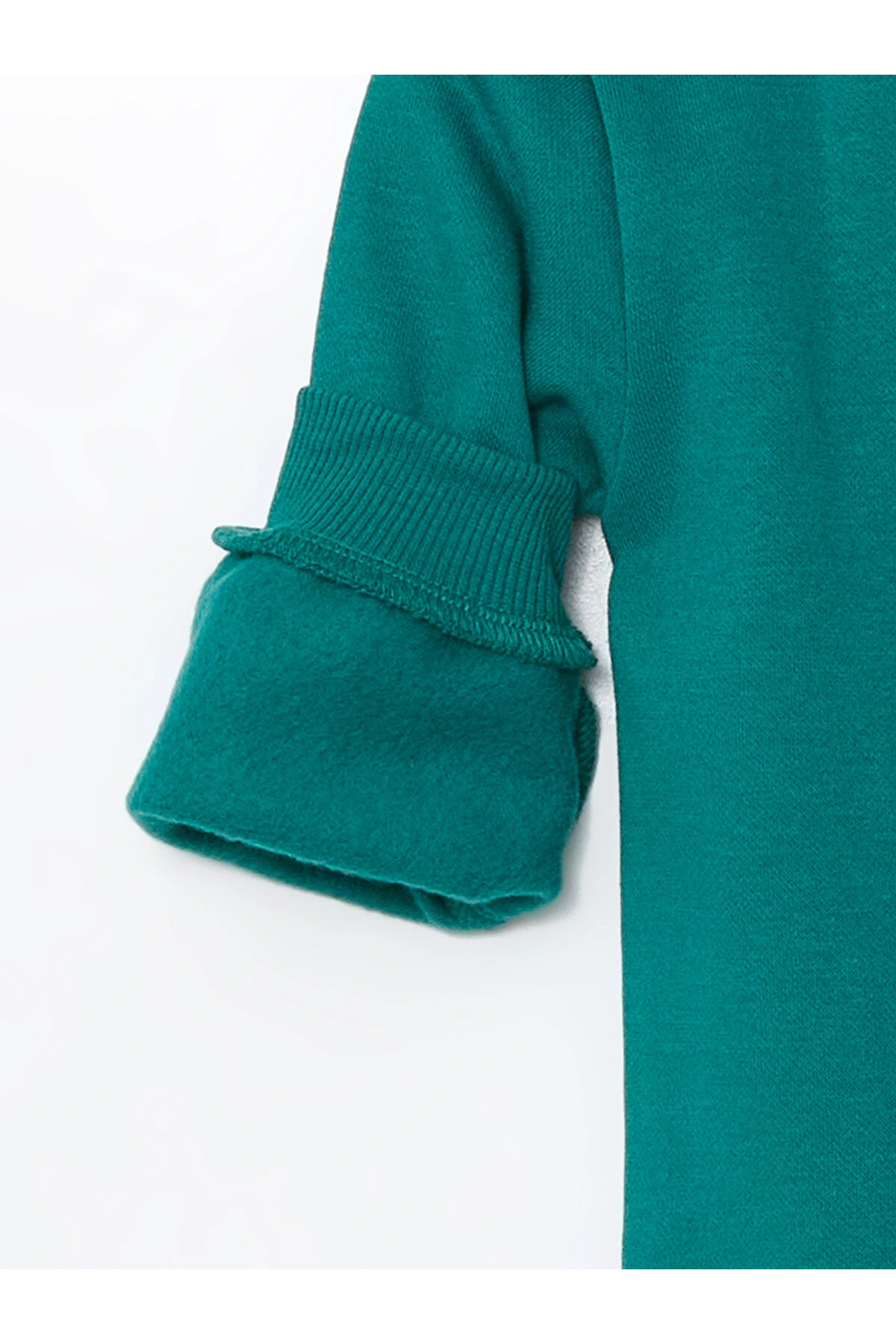 LC Waikiki LCW Kids Yeşil Bisiklet Yaka Baskılı Kalın Erkek Çocuk Sweatshirt fotoğrafı 2 (önizleme)