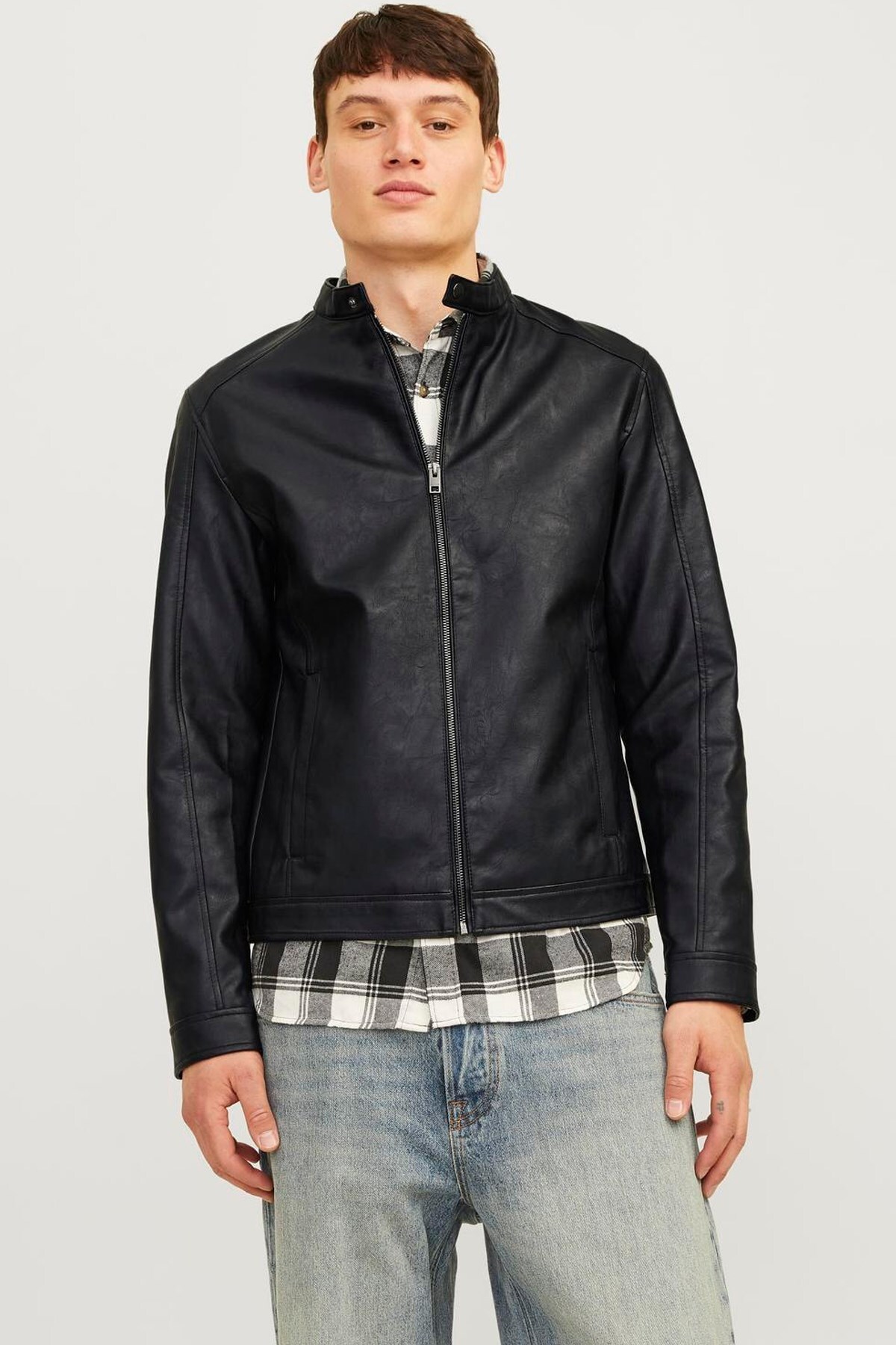 ژاکت چرمی مردانه Jjedylan جک اند جونز کاپشن اسپرت Jack & Jones