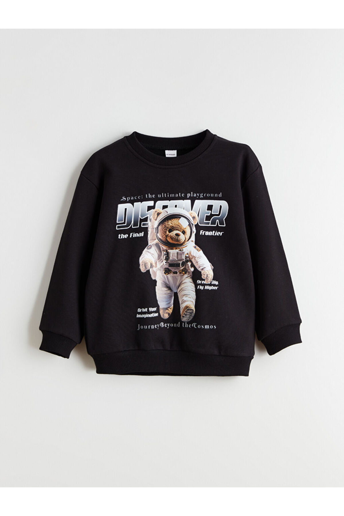 LC Waikiki Siyah Ayı Baskılı Erkek Çocuk Sweatshirt ve Pantalon 2'li Takım fotoğrafı 2 (önizleme)