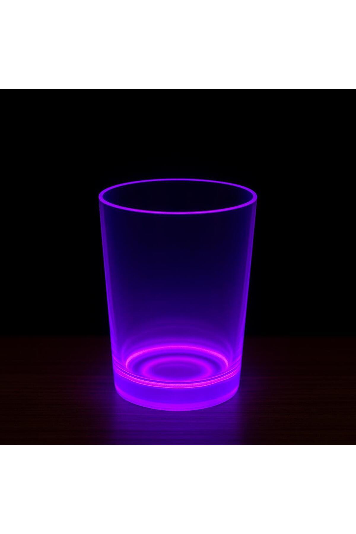 Mustran PartyGlow Neon Mor Bardak 8.5 x 10.5 cm