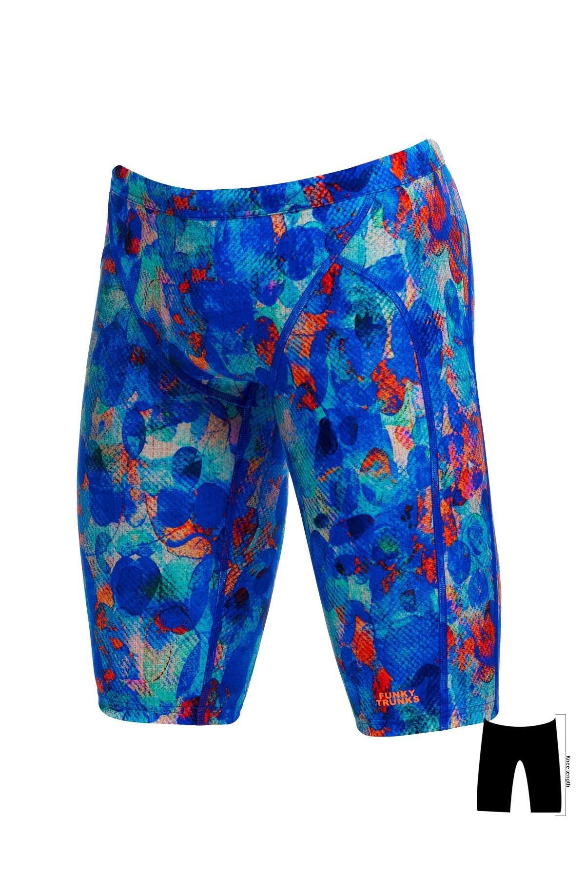 Funky Trunks Jam Paint Press Boys' Training Swimsuit, Knee-Length Jamme