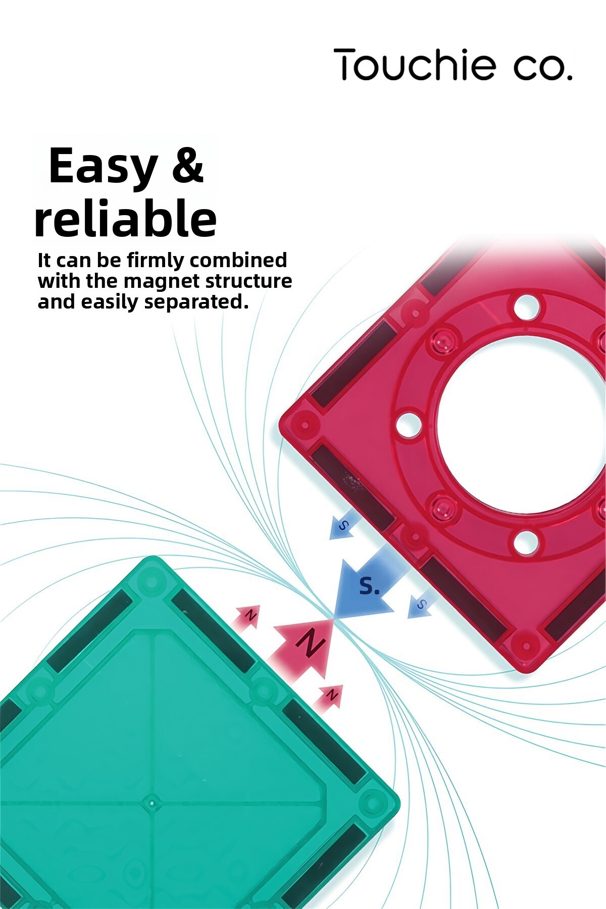. ست بلوکهای ساختنی مغناطیسی ۱۰۲ تکه با آهنربا