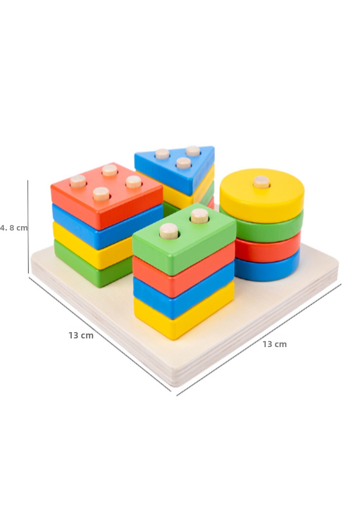 ۱۷ تکه شکل‌های هندسی، چیدمان بولتاک، هماهنگی دست و چشم، بازی جورکردنی