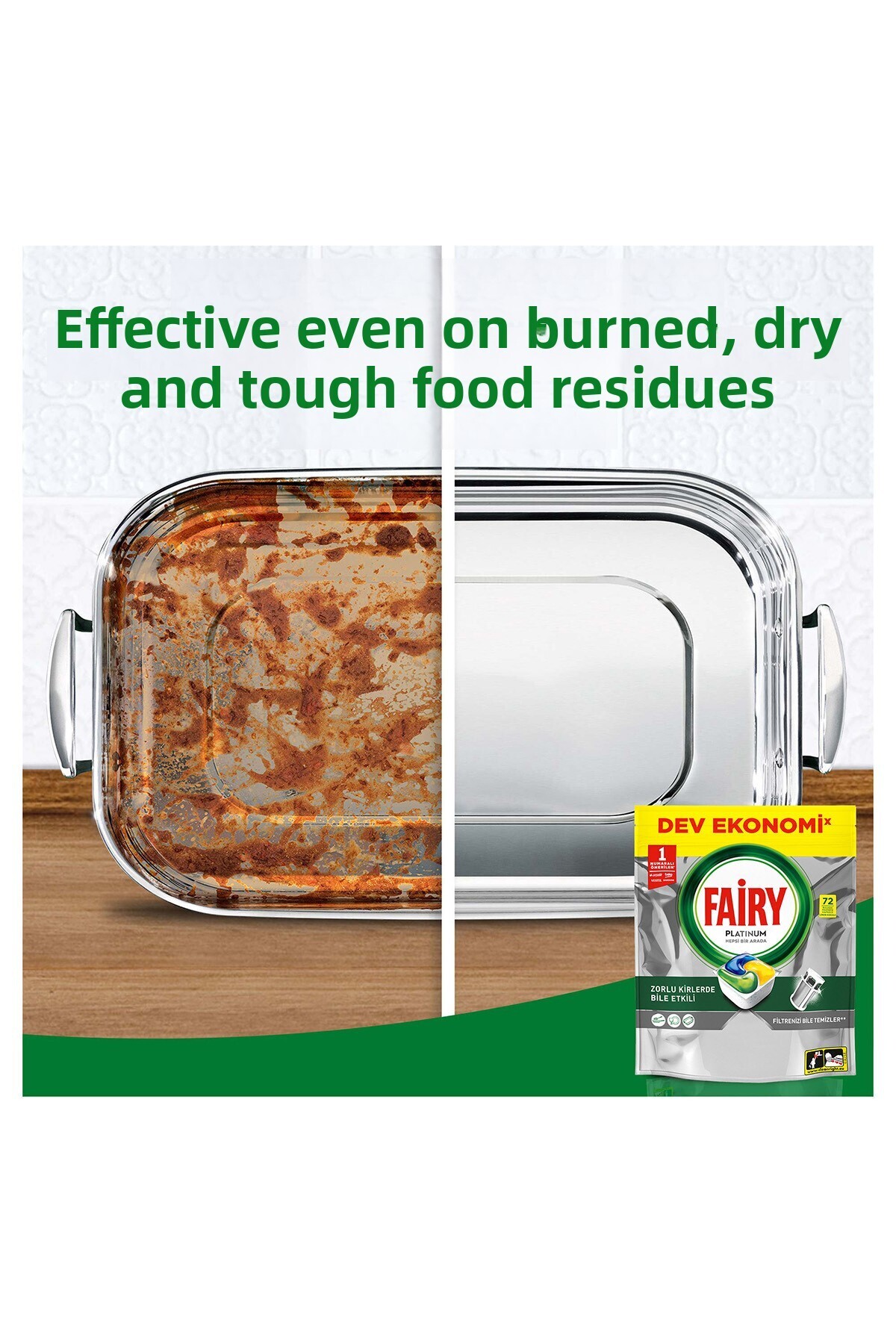 Fairy Platinum Dishwasher - 72 Wash Lemon Scented Detergent Capsules