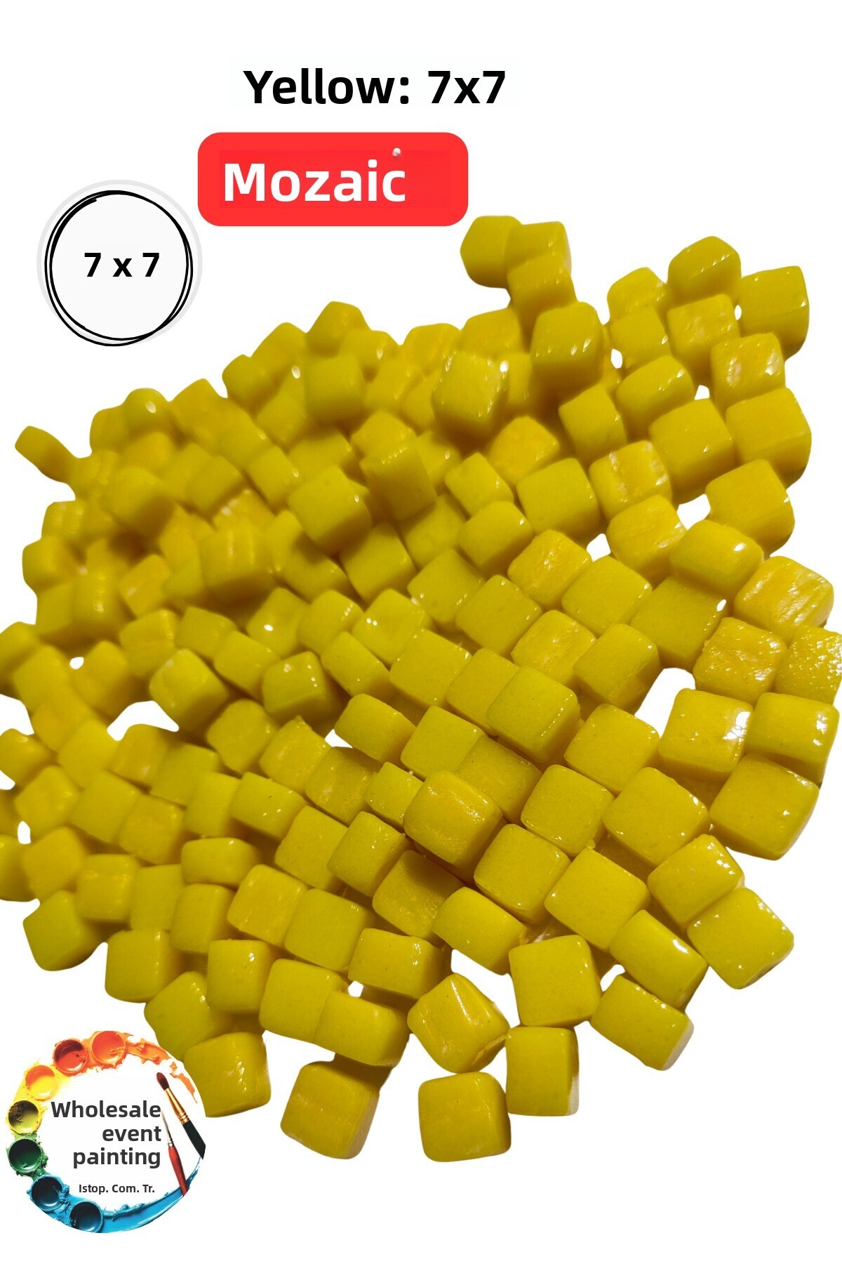 ۱۰۰ گرم سنگ موزاییک چندرنگ – ۷×۷ میلیمتر | ست کارگاه موزاییک | موزاییک شیشهای
