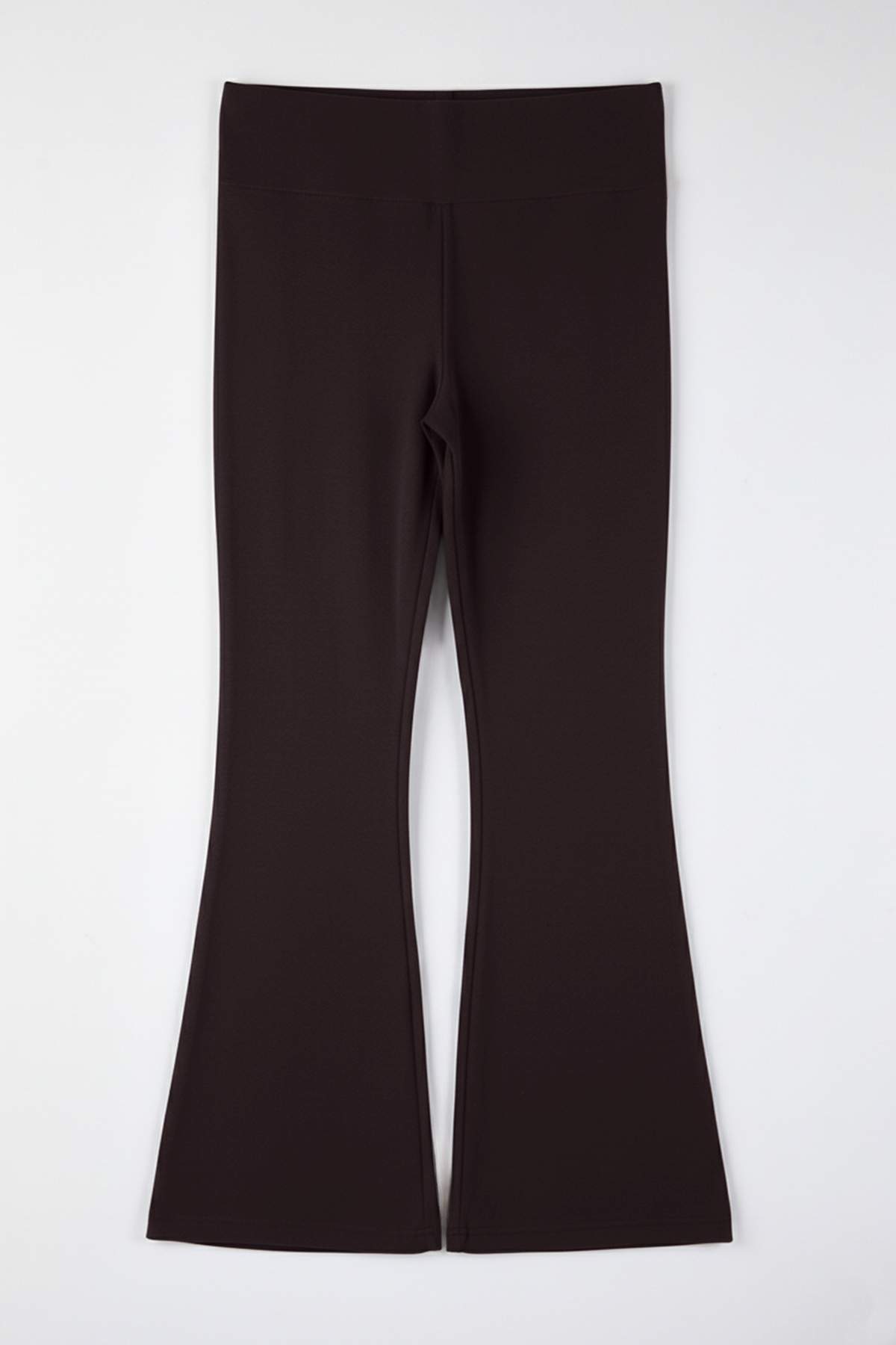 Trendyolmilla  Gri Melanj- Siyah Flare/İspanyol Paça Dökümlü Kumaş Büyük Beden Pantolon&Eşofman Altı TBBAW26AR00027 - Görsel 12