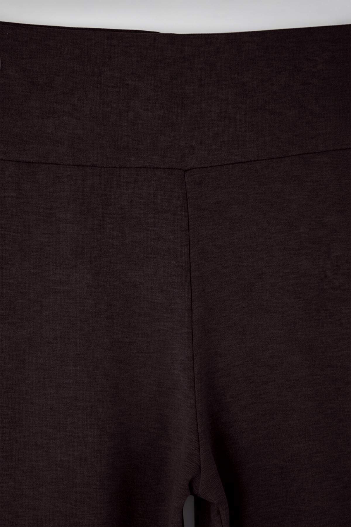 Trendyolmilla  Gri Melanj- Siyah Flare/İspanyol Paça Dökümlü Kumaş Büyük Beden Pantolon&Eşofman Altı TBBAW26AR00027 - Görsel 13