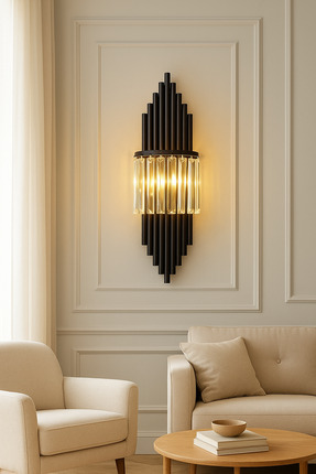 luxury modern aydınlatma Siyah Renk Aplik Duvar Lambası Salon Koridor Otel Re...