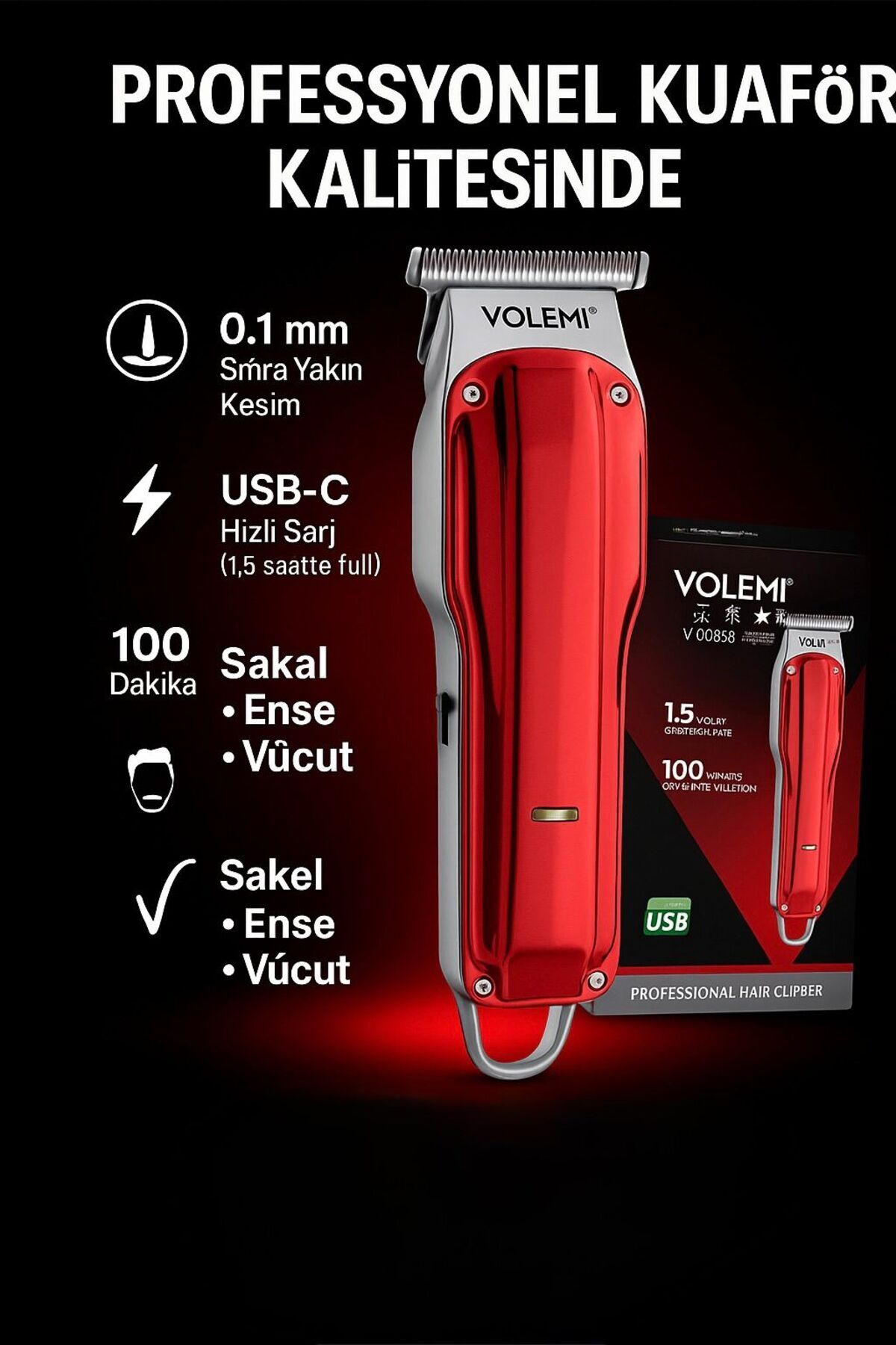 Ipone Saç Sakal Ense Tıraş Makinesi Vücut Tıraş ( Lazer Epilasyon Öncesi Bay Bayan)..